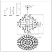 Chriay Glass Large Pndant Chandelier
