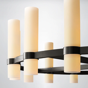 Rasey Milk Glass Round Chandelier