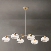 Bratle Clear Glass Mobile Linear Chandelier