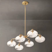 Bratle Clear Glass Mobile Linear Chandelier