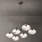 Bratle Clear Glass Mobile Linear Chandelier