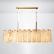 Elamette Alabaster Rectangular Chandelier 60