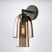 Bloom Amber Glass Flute Sconce