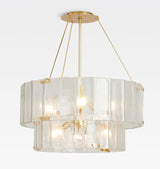 Solace Glass Round Chandelier 2-Tier 32''