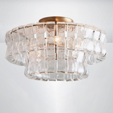 Eicho 2-Tier Glass Round Flushmount Ceiling light 18