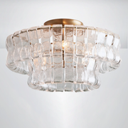 Eicho 2-Tier Glass Round Flushmount Ceiling light 18