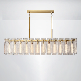 Elamette Glass Rectangular Chandelier 72