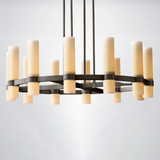 Rasey Milk Glass Round Chandelier