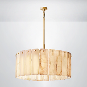 Elamette Alabaster Round Chandelier 36
