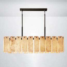 Elamette Alabaster Rectangular Chandelier 60