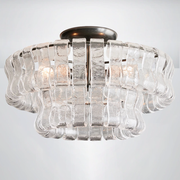 Eicho 2-Tier Glass Round Flushmount Ceiling light 18