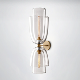 Bloom Clear Glass Cloche Grand Sconce