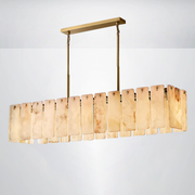 Elamette Alabaster Rectangular Chandelier 72