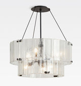 Solace Glass Round Chandelier 2-Tier 32''