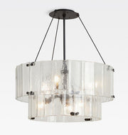 Solace Glass Round Chandelier 2-Tier 32''