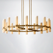 Rasey Milk Glass Round Chandelier
