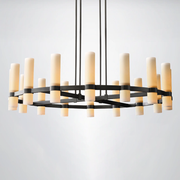 Rasey Milk Glass Round Chandelier