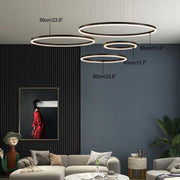 Kora Multi Rings Black Chandelier