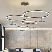 Kora Multi Rings Brown Chandelier