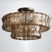 Eicho 2-Tier Glass Round Flushmount Ceiling light 18