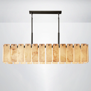 Elamette Alabaster Rectangular Chandelier 72