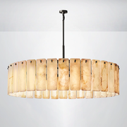 Elamette Alabaster Round Chandelier 60
