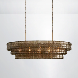 Eicho Glass Oval Chandelier