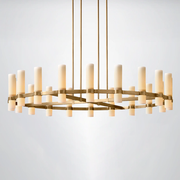 Rasey Milk Glass Round Chandelier