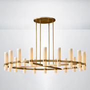 Rasey Milk Glass Round Chandelier