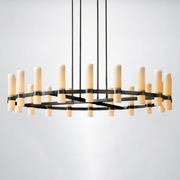 Rasey Milk Glass Round Chandelier