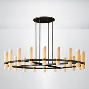Rasey Milk Glass Round Chandelier