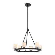 Fusion 6 Light Chandelier Alabaster