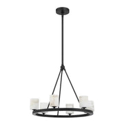 Fusion 6 Light Chandelier Alabaster