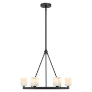 Fusion 6 Light Chandelier Alabaster