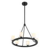 Fusion 6 Light Chandelier Alabaster