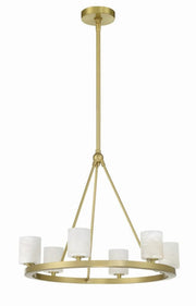 Fusion 6 Light Chandelier Alabaster
