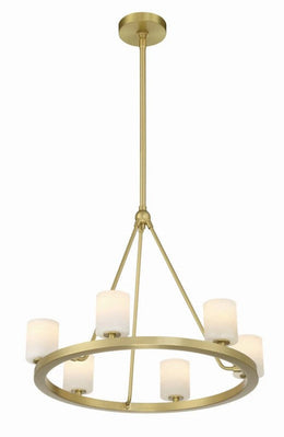 Fusion 6 Light Chandelier Alabaster