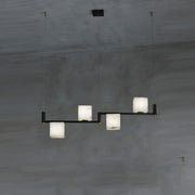 Terry Alabaster Cubic Island Chandelier