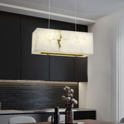 Alabaster Cuboid Chandelier