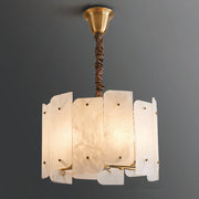 Alabaster Lorry Round Chandelier 20