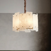 Alabaster Lorry Round Chandelier 20