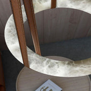Alabaster Oslo Round Art Chandelier