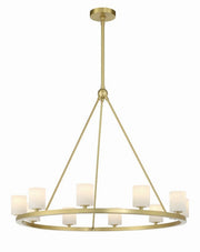 Fusion 10 Light Chandelier Alabaster