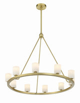 Fusion 10 Light Chandelier Alabaster