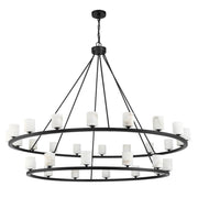 Fusion 30 Light Chandelier Alabaster