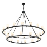 Fusion 30 Light Chandelier Alabaster