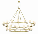 Fusion 30 Light Chandelier Alabaster