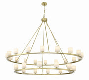 Fusion 30 Light Chandelier Alabaster