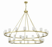 Fusion 30 Light Chandelier Alabaster