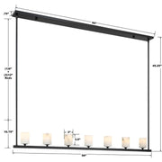 Fusion 7 Light Chandelier Alabaster